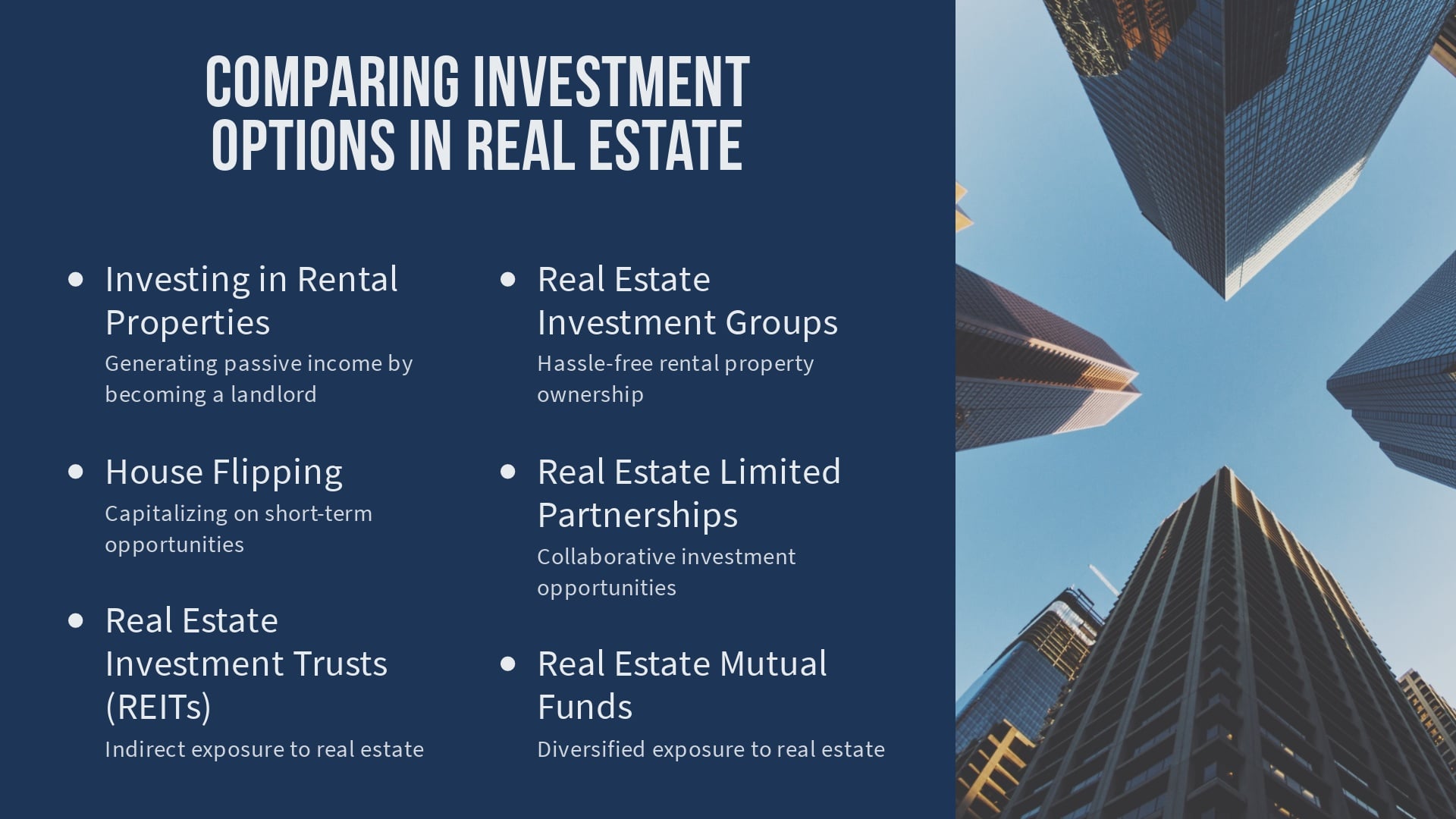 Comparing Investment Options in Real Estate